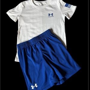 Under Armour Kids White and Blue Active Set